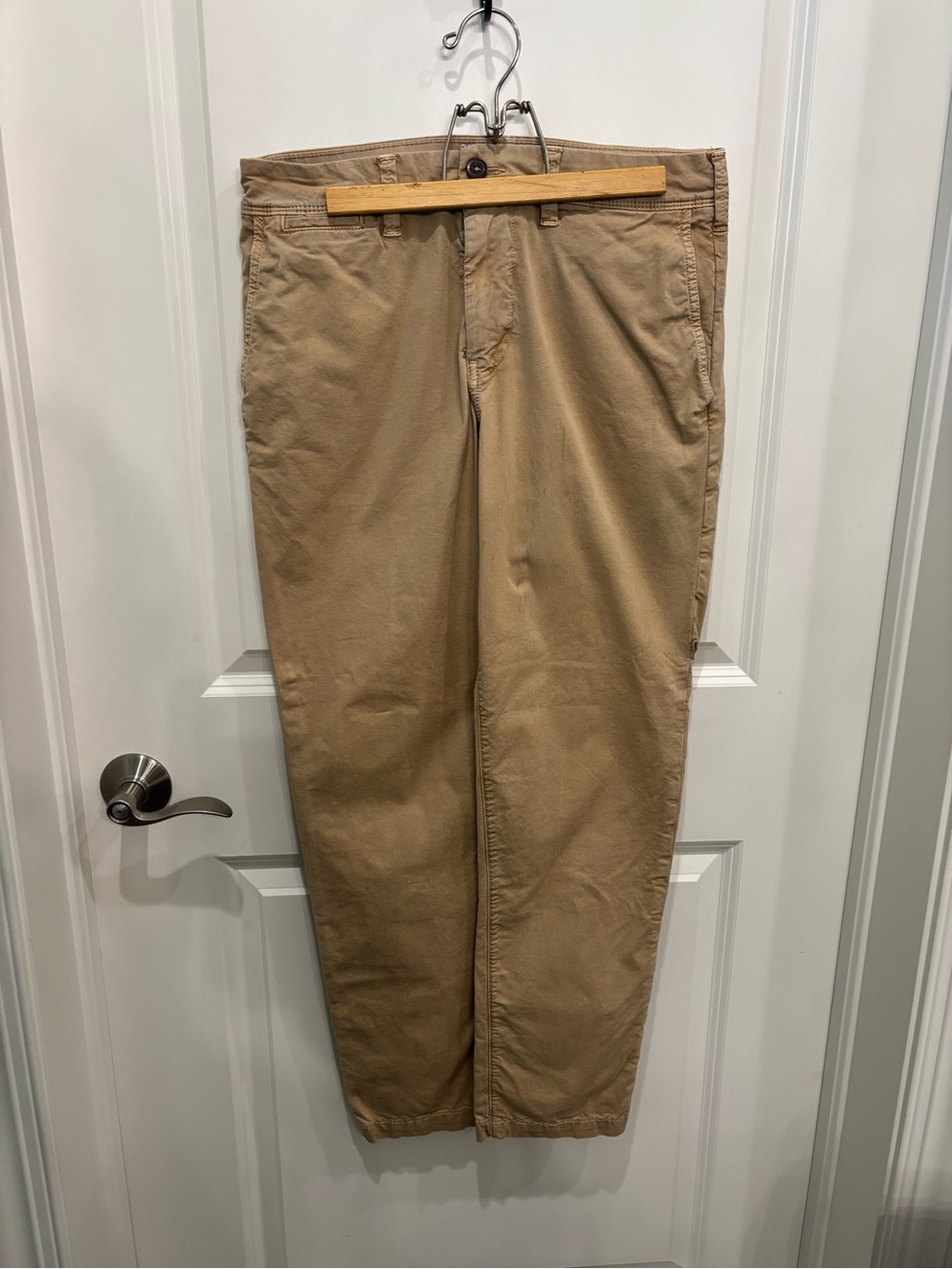 American Eagle Outfitters Tan Slim Straight-Leg Chinos
